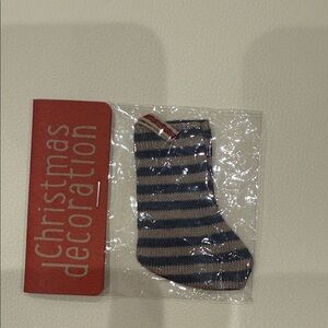 Maileg Christmas Decoration - Green Striped Stocking